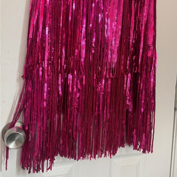 Anthropologie Fuchsia Sequin Maxi Skirt - Picture 2 of 14